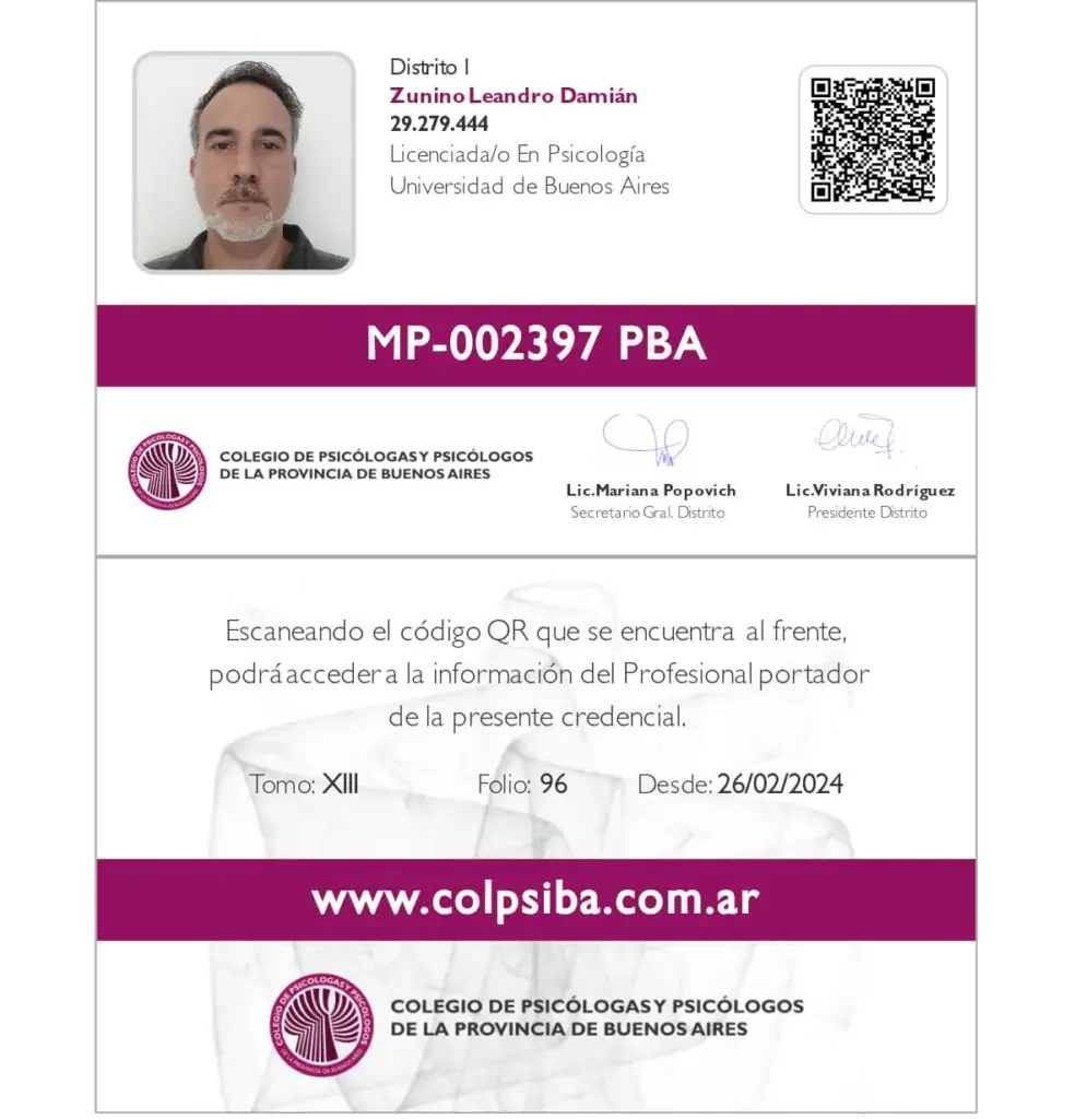 Zunino Matricula PBA